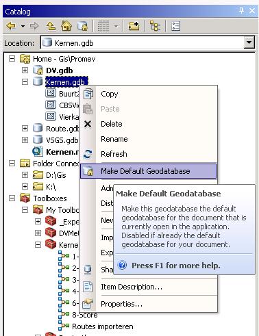 Bijlage B Werkzaam maken van automatische procedures Technische specificaties De automatische procedures die via de Toolboxes te benaderen zijn, zijn ontwikkeld onder ArcGis Desktop 10