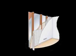 De thermische isolatie van verticale binnenwanden L Isolation thermique des parois verticales intérieures Plaatsing tussen houtskelet Voor de isolatie van gebouwen met een houtskelet, worden de