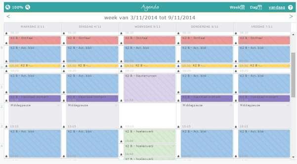 4.3.2 Stap 2 : Activiteiten via de agenda inhoud