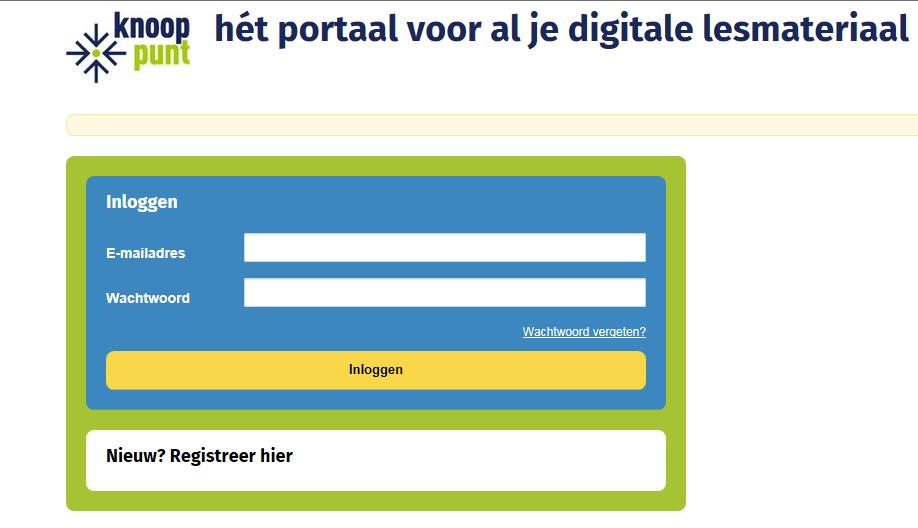 3.1.1 Het koppelen van een knooppunt account. Om vlot alle digitale content bij de methodes van Plantyn te ontsluiten maak je 1 keer de koppeling met knooppunt.