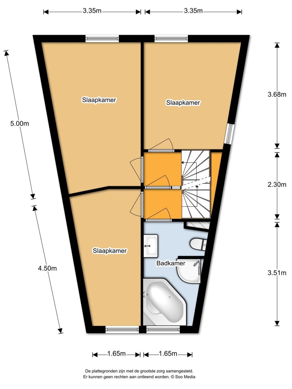 PLATTEGROND De plattegrond is niet op schaal en is bedoeld een indicatie te geven van