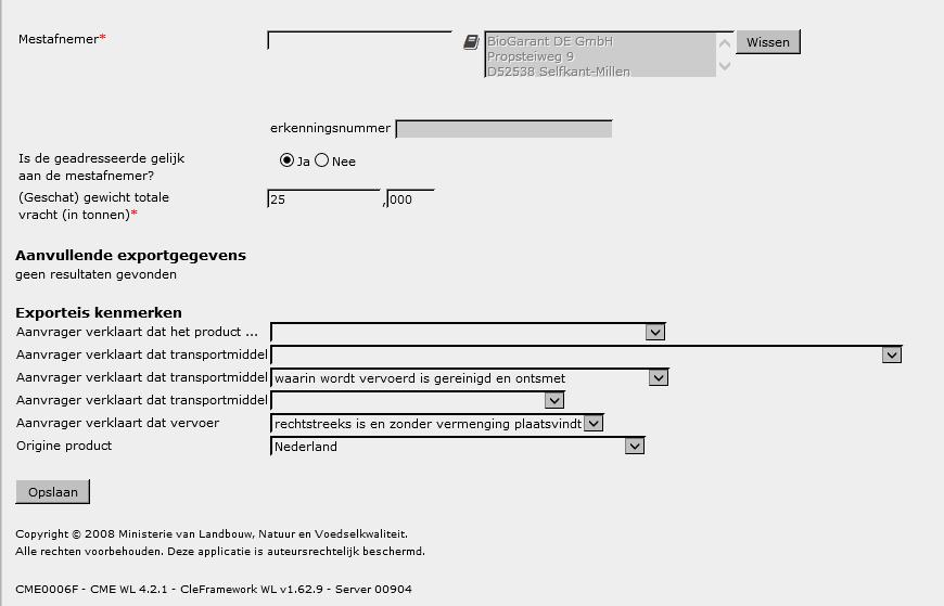 Mestafnemer De Mestafnemer kan op diverse manieren gevuld worden: 1. Als de toestemming beperkingen stelt, dan kunnen via de selectielijst die relaties geselecteerd worden, die zijn toegestaan.