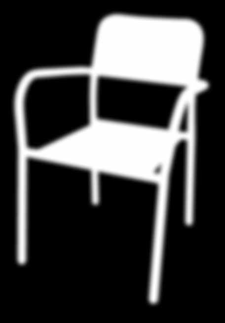 stoelen, ideaal voor cafés en terrassen. U Afmeting (cm): (h) x,(b) x (d).