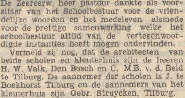 parochie H. Theresia te Tilburg vindt op die datum plaats. De H.