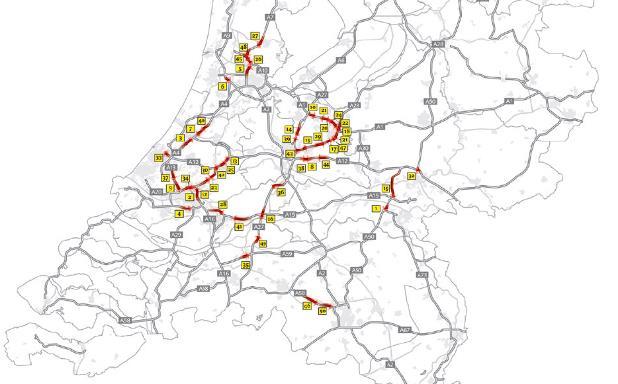 File top 50 A27 noord en A59 bij Hooipolder komen voor in de
