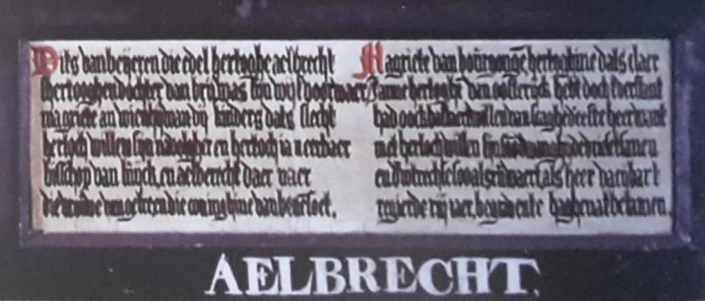 Aelbrecht 324 Dits van Beijeren die edel hertoghe Aelbrecht.