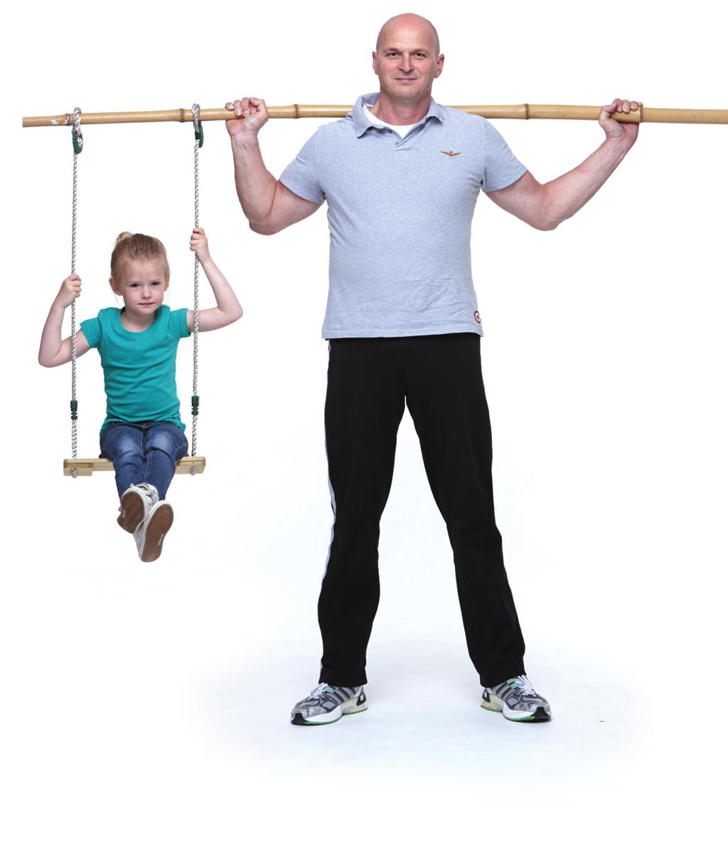 Hulpmiddelen Net zoals in de sportschool kun je bij Trainen met je kinderen soms niet zonder hulpmiddelen.