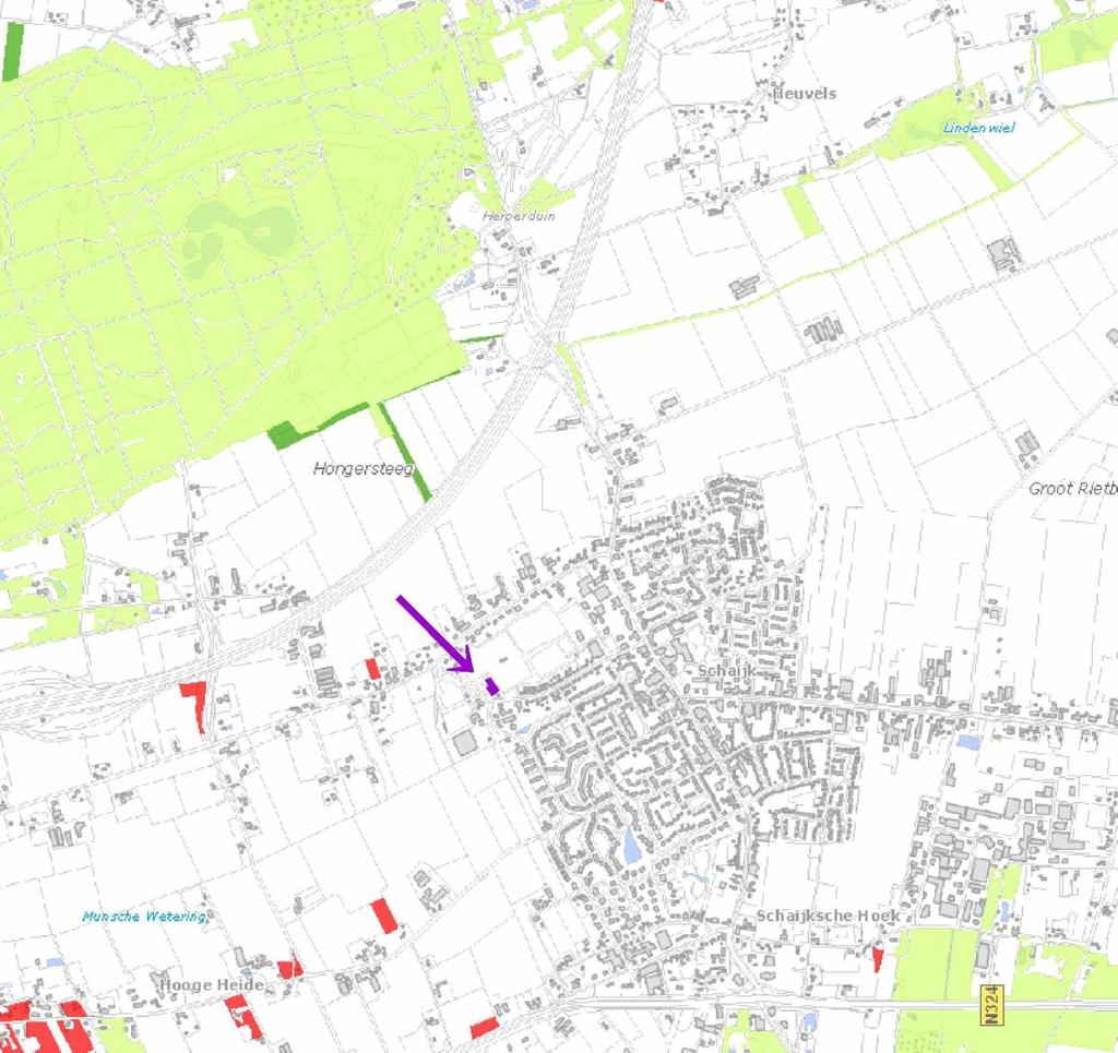 4 Resultaten inventarisatie 4.1 Resultaten beleidsinventarisatie Het plangebied bevindt zich op circa 800 meter van de EHS (Ecologische HoofdStructuur), zie figuur 2. Figuur 2.