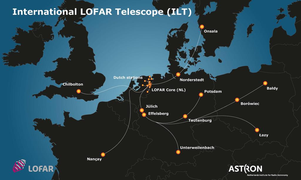 156 Samenvatting Figuur 4: Boven: De locaties van LOFAR-stations.