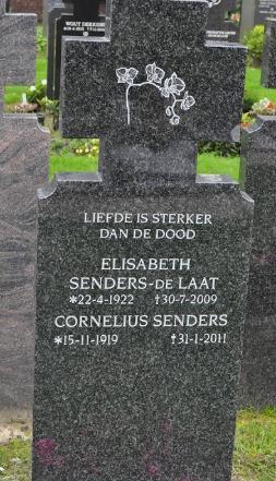 13.10 Cornelius Senders Geboren op 15 november 1919 te Zeelst. Overleden op 31 januari 2011. Gehuwd met ELISABETH DE LAAT. Elisabeth is geboren op 22 april 1922 en is overleden op 30 juli 2009. 13.