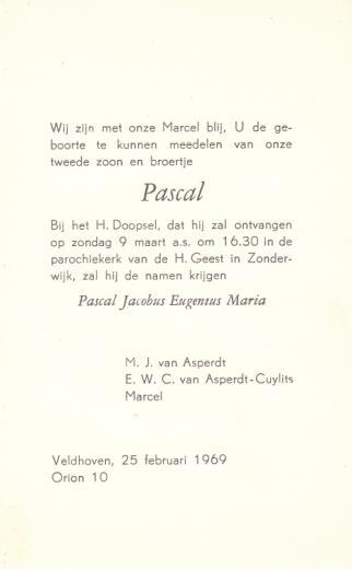 14.1 Lies Cuijlits Gehuwd met MARINUS VAN ASPERDT.
