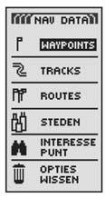 Markeer en selecteer BEWERKEN om de naam, het symbool, de coördinaten van de locatie of de hoogte van het geselecteerde waypoint te wijzigen.