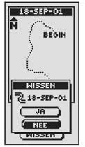 Oude tracks blijven in het geheugen (2.000 tracking points) tenzij ze worden gewist door de gebruiker (zie Individuele waypoints, tracks, routes of interessepunten wissen op pagina 40).