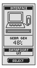 Duw in de systeempagina de JOYSTICK omhoog of omlaag om DISPLAY te markeren, en selecteer deze keuze door op de ENTER-knop te drukken. CONTRAST, ACHTERLICHT en BATTERYSAVER verschijnen. 2.