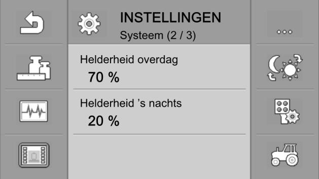 5 Configuratie van de terminal Systeeminstellingen Terug naar het vorige scherm. Naar het volgende scherm in de schermgroep.