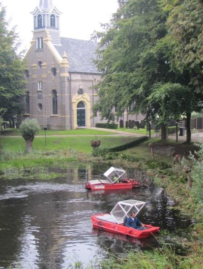 Konden we genieten van de sluis waar boot(jes) door werden geschut.