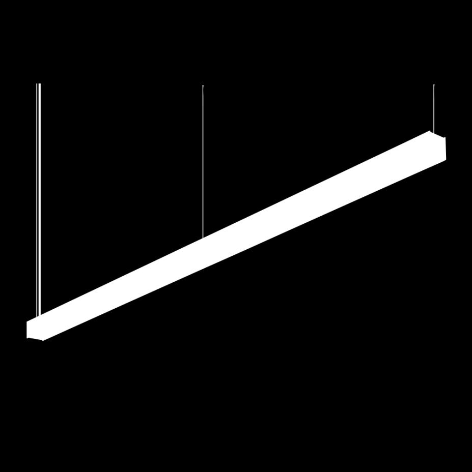 Celino pendelarmaturen kunnen aan elkaar worden gekoppeld in een lijnindeling, er zijn speciale lijnarmaturen verkrijgbaar Set van twee enkele staaldraden met plafondbevestiging (SM2), inclusief
