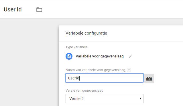 userid is je variabele en [userid] is de waarde van deze userid variabele. De naamgeving van de variabele mag je zelf handmatig aanpassen.