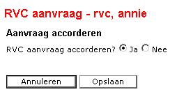 2.4.3 Accorderen Klik op: Accorderen. De accordeur (één door de beheerder aangestelde gebruiker) moet de aanvraag accorderen. Na het accorderen kan de aanvraag verstuurd worden.