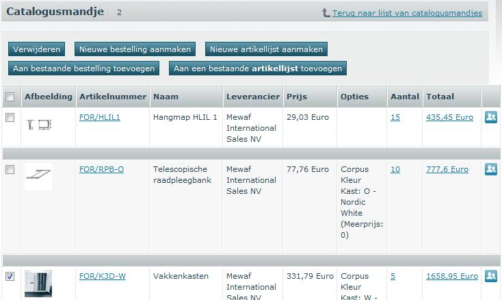 7 Artikellijsten beheren 7.1 Artikelen toevoegen aan een bestaande artikellijst Je kan steeds artikelen toevoegen aan een bestaande artikellijst.