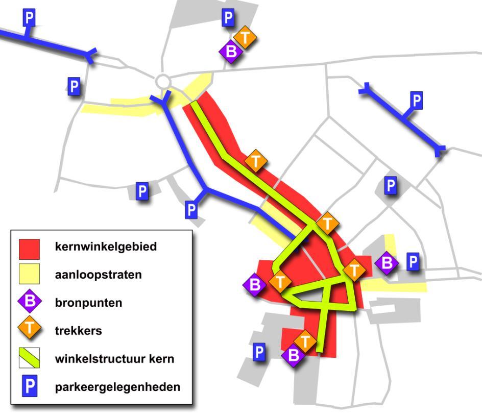 Winschoten weergegeven. Er dient naar onze mening ingezet te worden op een compact en duidelijk centrum. Figuur 6.