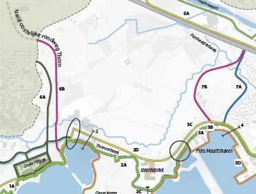 Sectie 6 en 7: Retentiegebied Ontwerpopgave Retentiegebied onderzoeken (systeemmaatregel); bestaande kering wordt overlaat of inlaat. Versterken bestaande kering. Oostelijke rondweg Thorn.