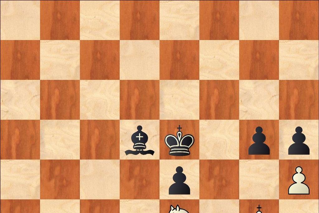 48. g4xf5 Ke5xf5 49. Pe1-c2 h6-h5 50. Pc2-e3+ Kf5-e5 51. h3-h4 Wat speelt u met zwart: g4 of gxh4? Dat liet zijn tegenstander blijkbaar ook niet onberoerd.