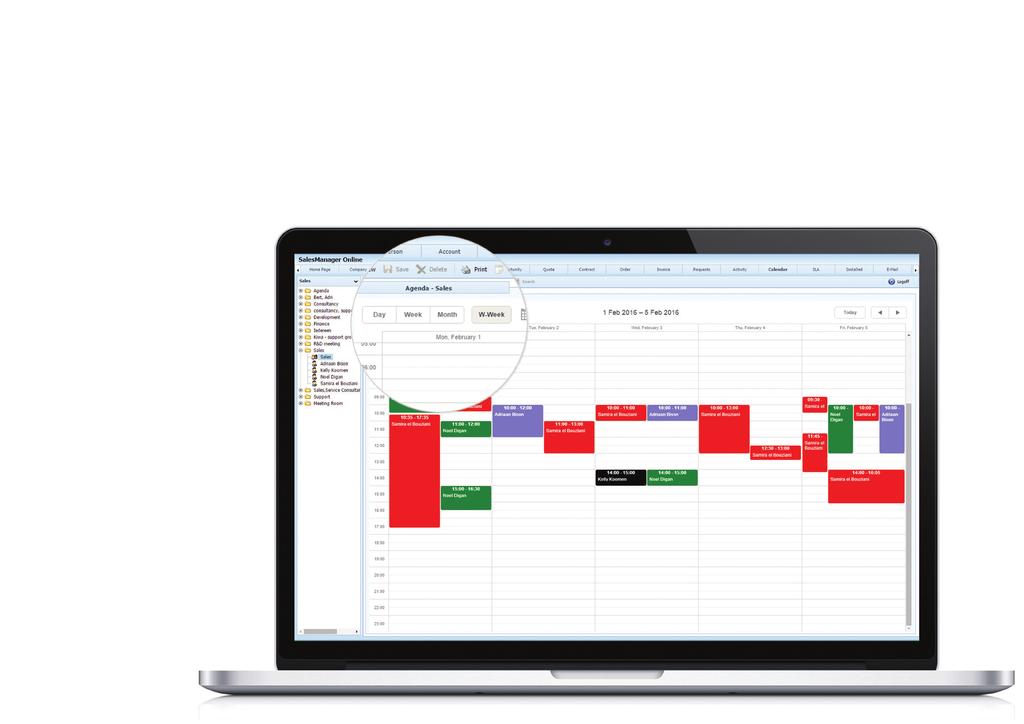 7 Agenda en activiteitenplanning Eén van de belangrijkste onderdelen van CRM van Salesmanager Online is het vastleggen van activiteiten.