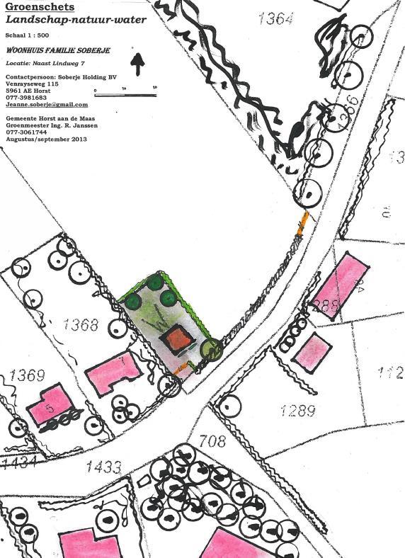 A: Aanplant beuken haag en Lindeboom B: Aanplant