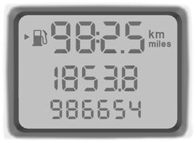 Instrumenten E F Waarschuwingslamp bericht Informatiecentrum. Zie lgemene informatie (bladzijde 60). Koelvloeistoftemperatuurmeter Toont de temperatuur van de koelvloeistof.