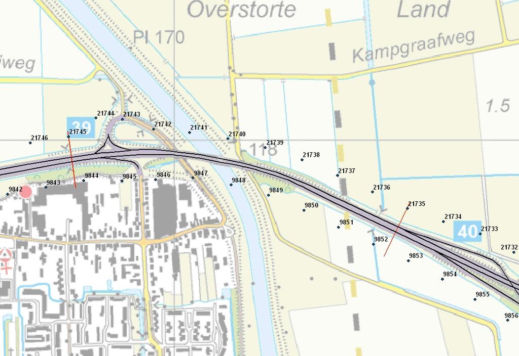 4 Projectgegevens 4.1 Huidige situatie Het projectgebied ligt ter hoogte van het Drongelens kanaal tussen de aansluitingen Waalwijk oost (afrit 39) en Drunen west (afrit 40).