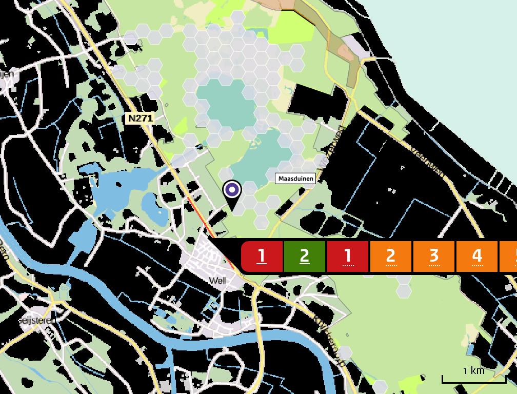 Berekening voor eigen gebruik Depositie natuurgebieden Hoogste projectverschil (Maasduinen) Hoogste