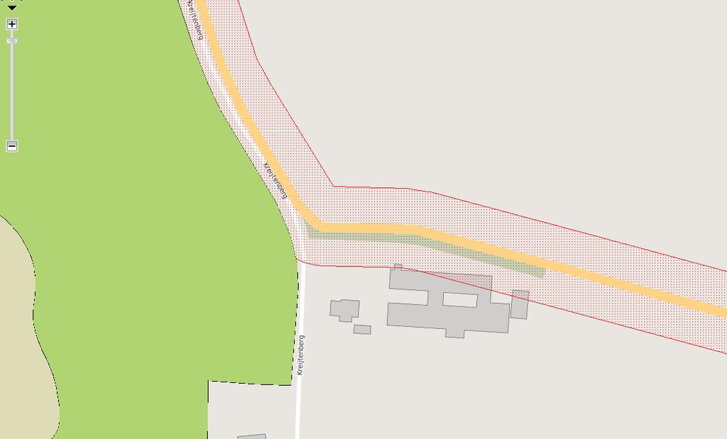 NVENTARSATE EHS / GROENLAUWE MANTEL Het perceel aan de Kretenberg valt gedeeltelijk binnen de groen-blauwe mantel en grenst aan de EHS.