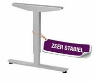 Hoogte instelbare CASA T-poot (62-86 cm!!) NIEUW Volgens de nieuwe normering!! Frame in: zwart, wit en aluminium 7 Bladkleuren. Standaard op voorraad. Pootkleuren Verkrijgbaar met opties.