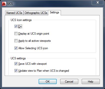Vink bij UCS settings ook aan: Update view OK Ga naar Front View Je ziet dat het UCS icoon nu met Z-richting omhoog gericht staat. Dit betekent dat je nog niet op het vlak kunt tekenen.