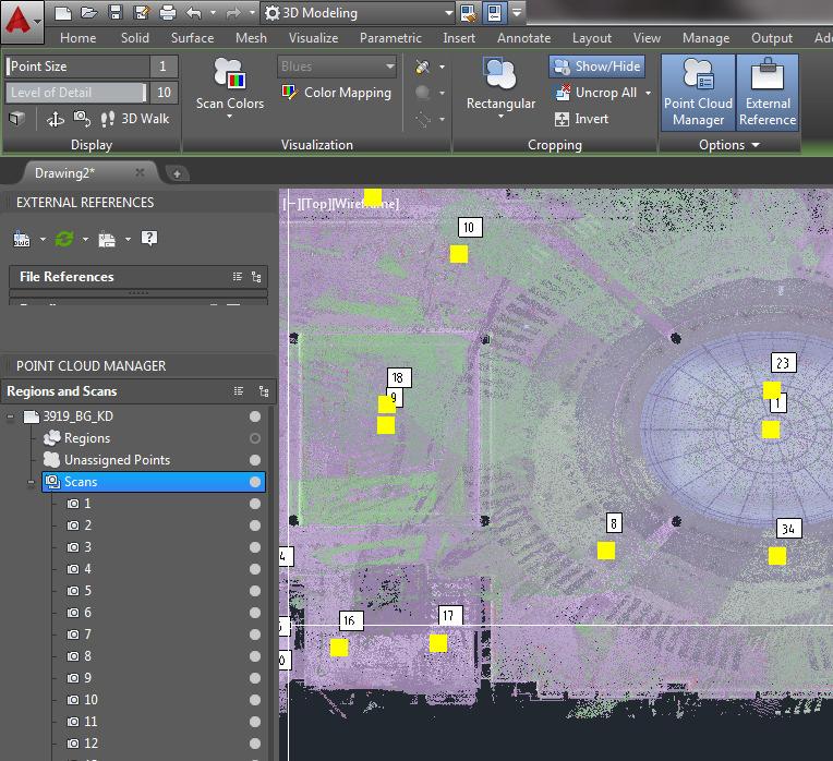 4.0 AutoDESK ReCap Regions Binnen Recap kun je met clipping diverse zones regions aanmaken en opslaan onder een herkenbare naam.