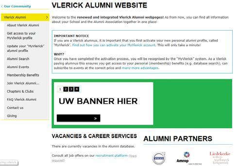 VLERICK ALUMNI ONLINE - WWW.VLERICK.COM/ALUMNI Verbind u met het Vlerick netwerk!