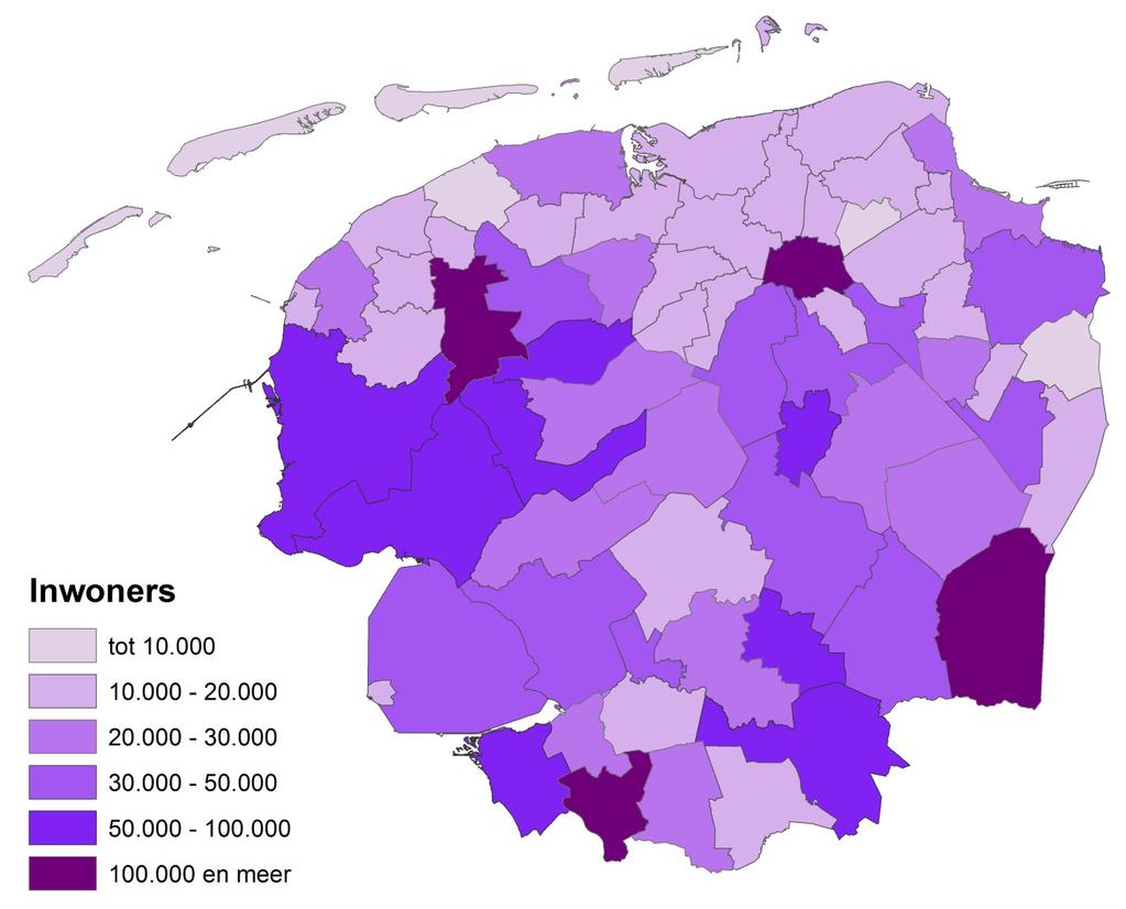 Bevolking per 1 januari 2015 Gemeente inwoners Gemeente inwoners Aa en Hunze 25.203 Marum 10.311 Achtkarspelen 27.983 Menaldumadeel 13.612 Ameland 3.590 Menterwolde 12.197 Appingedam 12.011 Meppel 32.