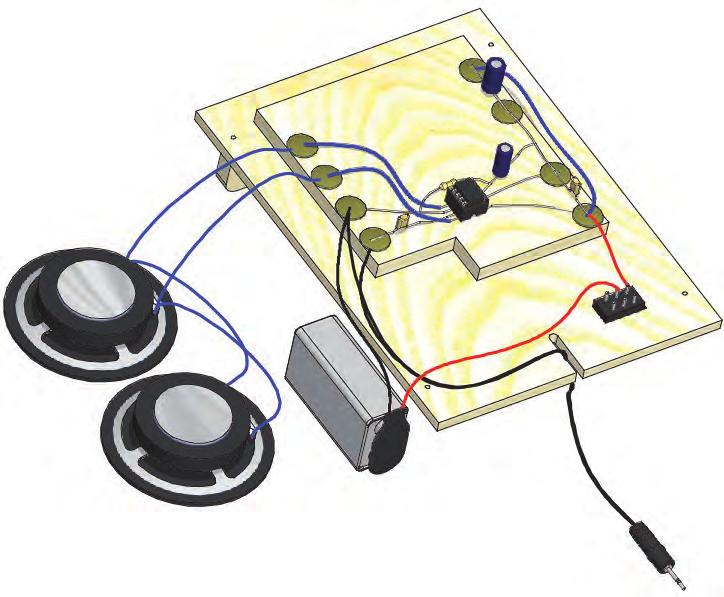 De bouwinstructies: 1. verzicht: Verschaf jezelf een overzicht. batt. 3 3 J IC Batt. 1 Batterij 9V 2 2. Het triplex (A): Teken de afmetingen van de uitsnede op het triplex (A).