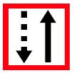 Wat betekent het volgende bord (CEVNI): A. tegemoetkomend verkeer heeft geen voorrang B.