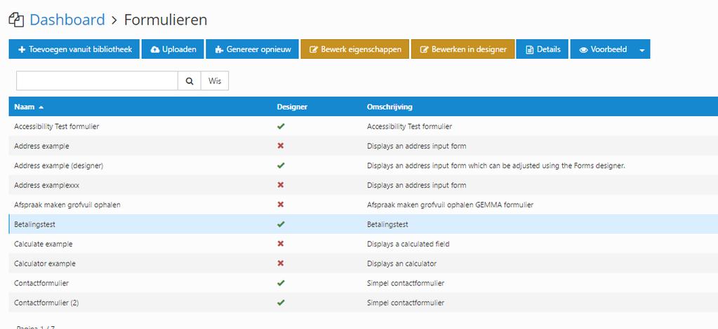 3 Functionele wijzigingen 3.1 Formulier versie labels In release 23 van maart 2017 is geintroduceerd dat formulieren niet meer op disk, maar in de database van de formulierenserver worden opgeslagen.