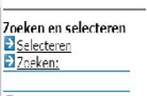 Door een selectie (zoekvraag) samen te stellen via de 5 selectieschermen kan gericht naar specifieke informatie worden gezocht.