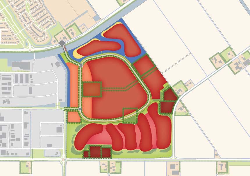 Als onderdeel van het stedenbouwkundig plan wordt in Schokkerhoek ruimte gereserveerd voor wonen, werken en overige voorzieningen.