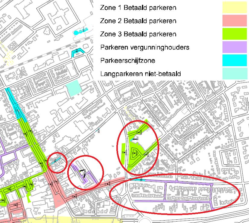 2.4 Parkeer regulerende maatregelen Binnen het onderzoeksgebied zijn parkeer regulerende maatregelen getroffen.