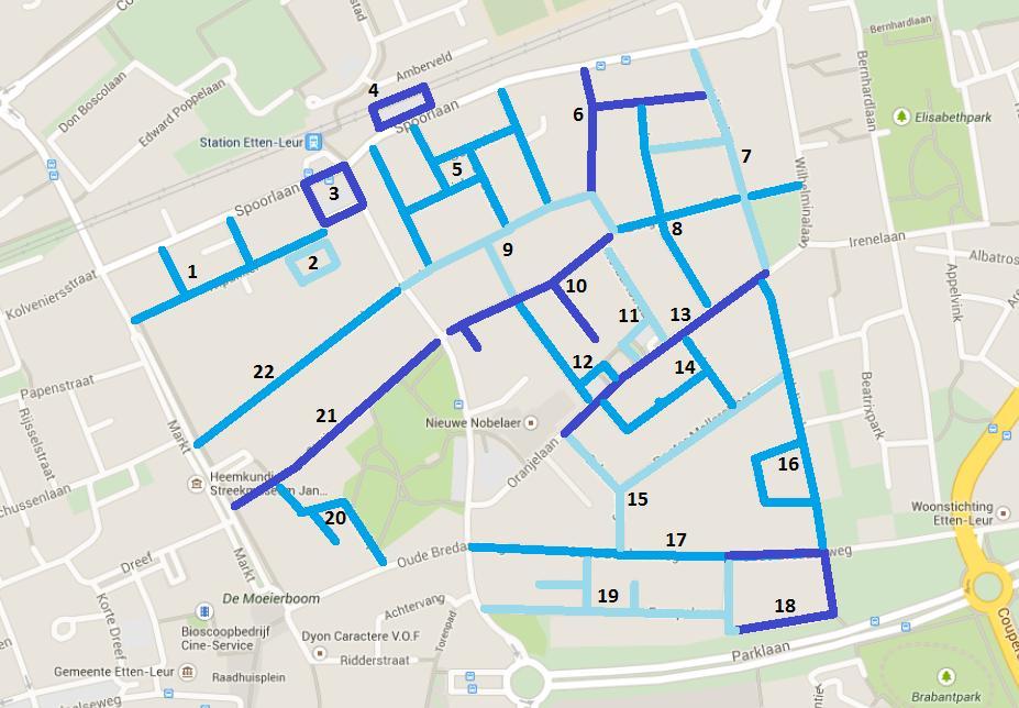 3) Resultaten 3.1 Bepalen parkeerdruk De parkeerdruk wordt weergegeven als een procentueel getal. Het geeft aan hoeveel procent van het parkeeraanbod bezet is door auto s.