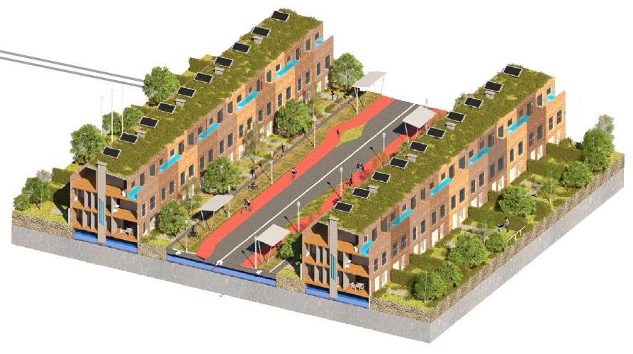 9 Haalbaarheidsstudie Stap 2: overleg experts vanuit de installatiesector en KWR SIMDEUM voor de gebouwriolering: Pilot uitvoeren op de Floriade in Almere in 2022: the green street, met daarin voor