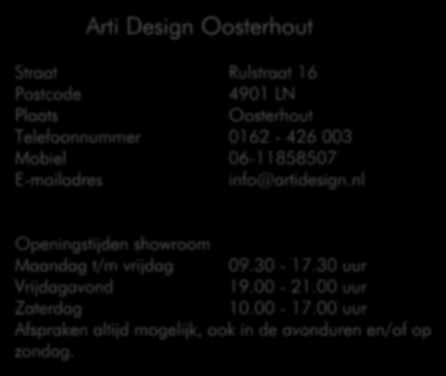 Arti Design Oosterhout Straat Rulstraat 16 Postcode 4901