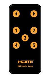 5 NEDERLANDS 4.0 Instructie afstandsbediening Selecteer de HDMI bron met de knoppen 1/2/3/4/5. Met de knoppen kunt u handmatig tussen de HDMI bronnen switchen.