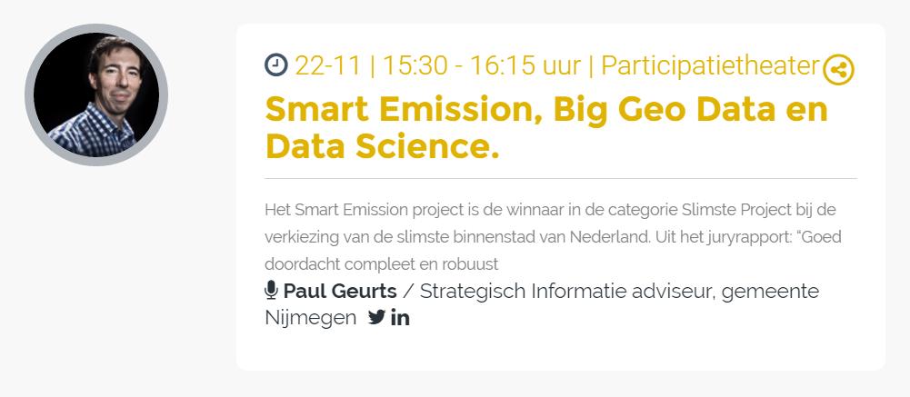 Bijlage 1 Verslag van de GeoBuzz 2016 22 november in de Brabanthallen, te s-hertogenbosch In het kader van mijn stage bij het Smart Emission Project heb ik de GeoBuzz beurs bezocht.