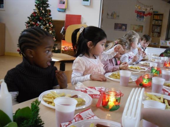 genoten van een kerstlunch